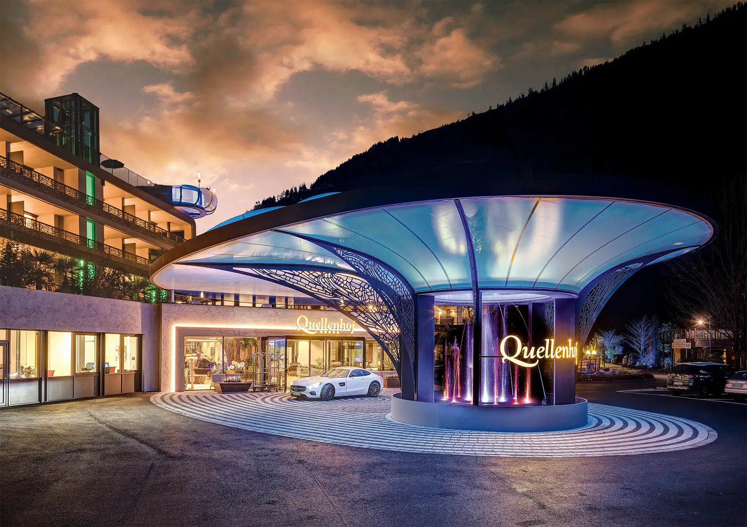 Golfhotel Quellenhof Blick auf das Golfhotel Quellenhof